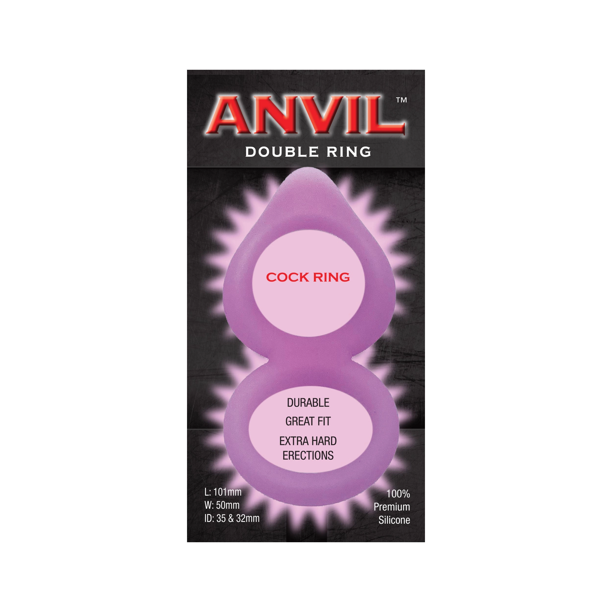 Anvil Glow-in-the-Dark Pink Double Ring