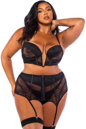 Belle Noir Babydoll 2-Piece Set