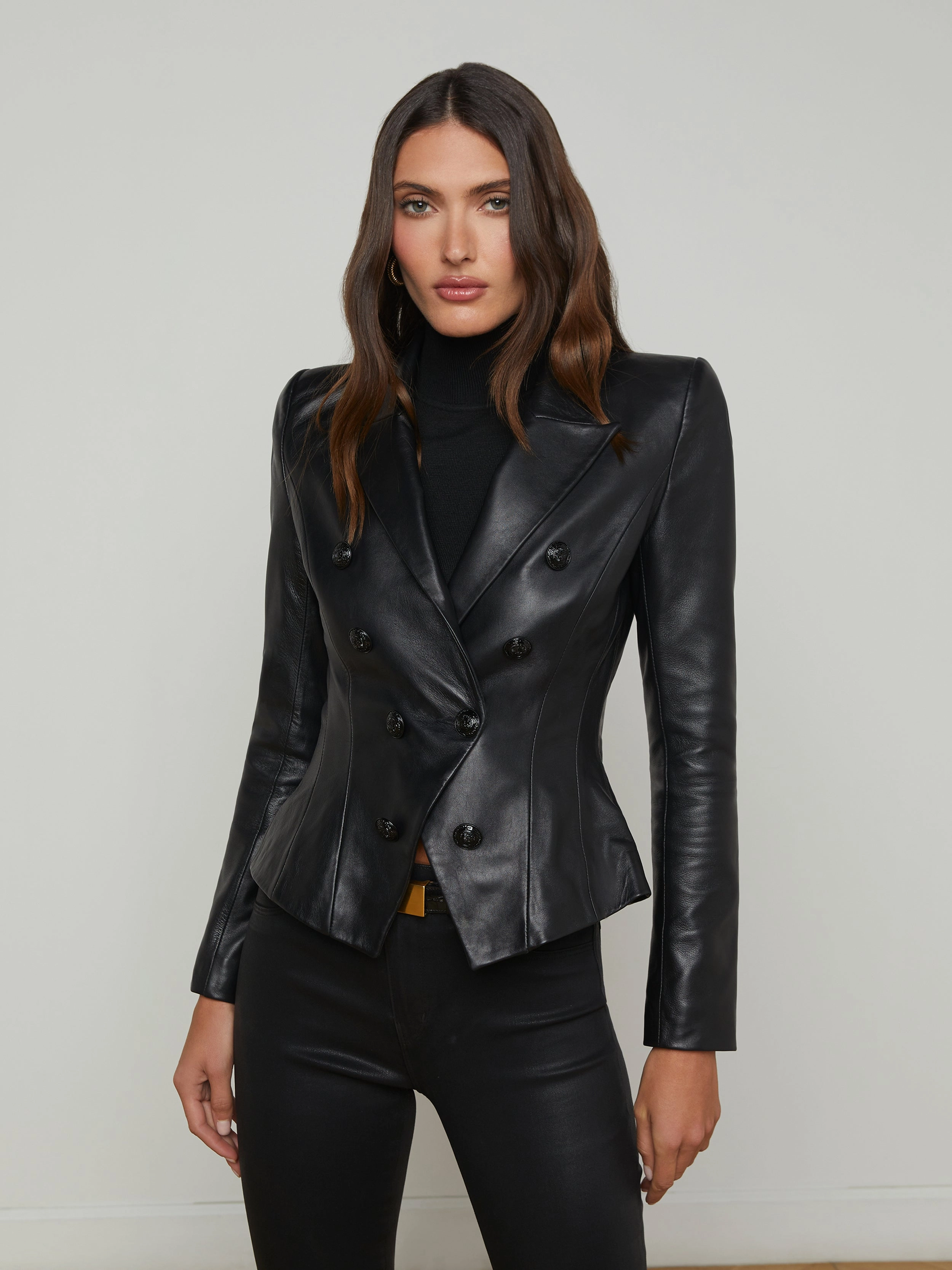 Bethany Leather Blazer