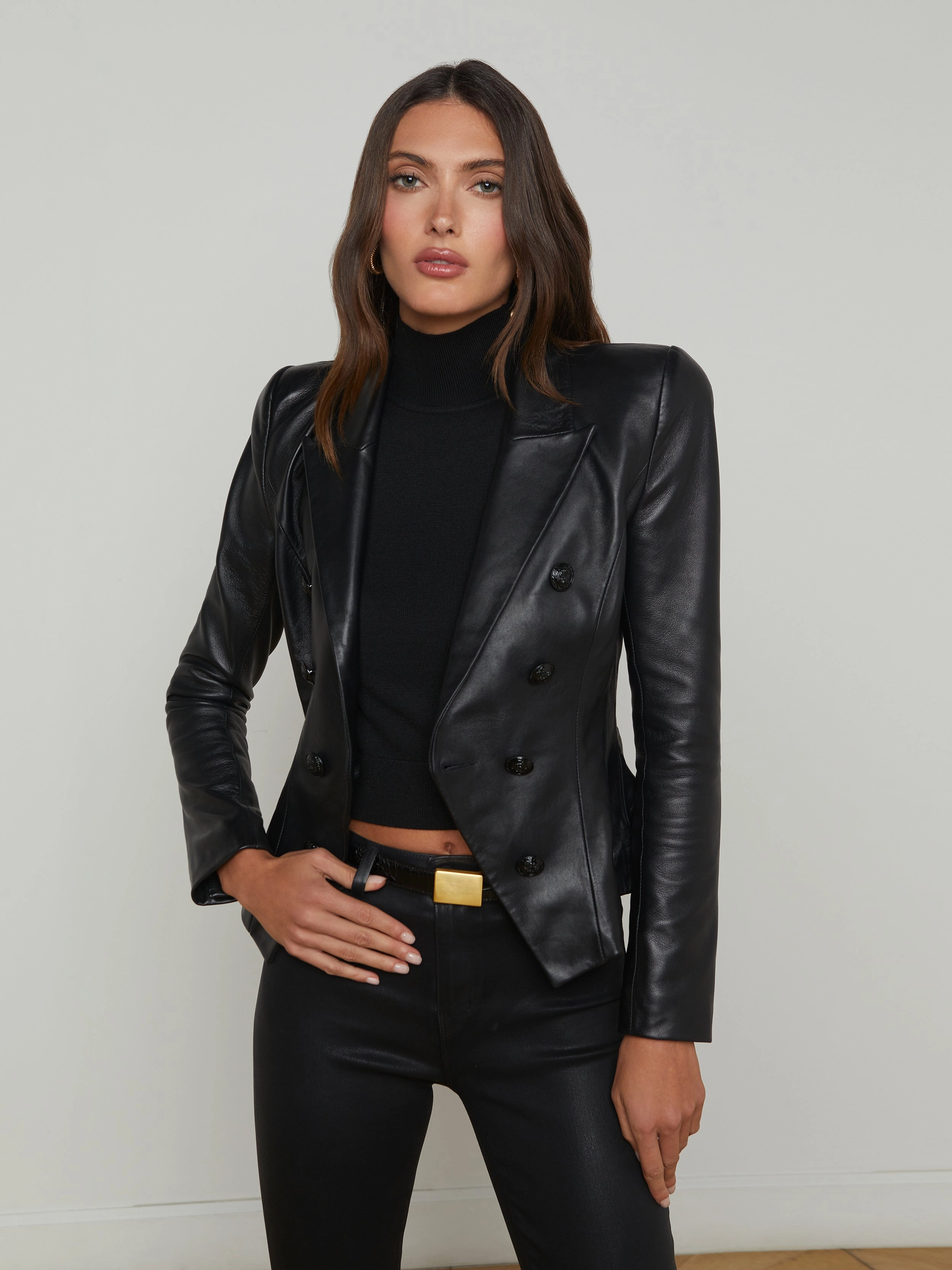 Bethany Leather Blazer