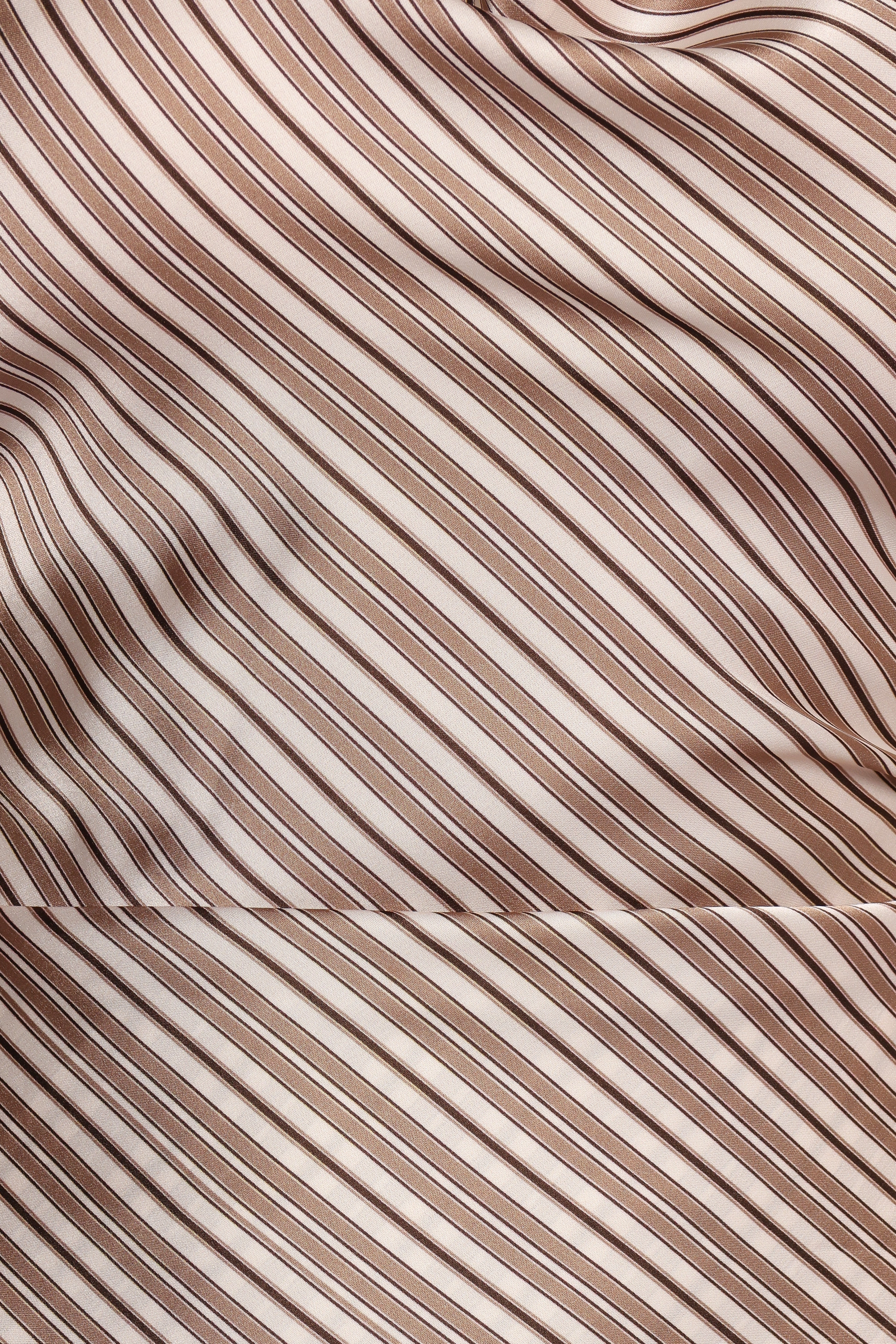 Dellia Halterneck Top - Brown Stripes