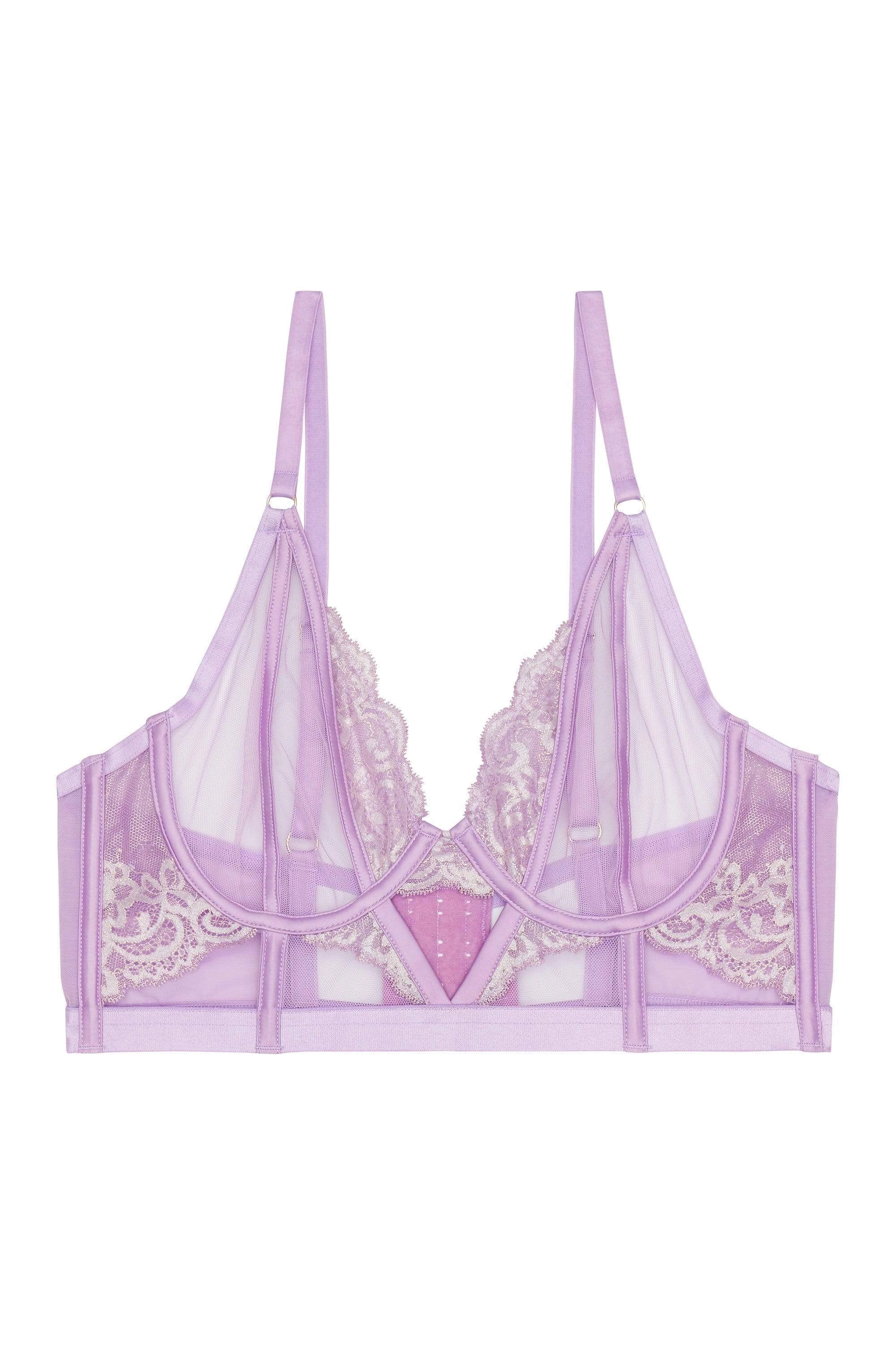 Fenella Lace and Net Longline Bra Core