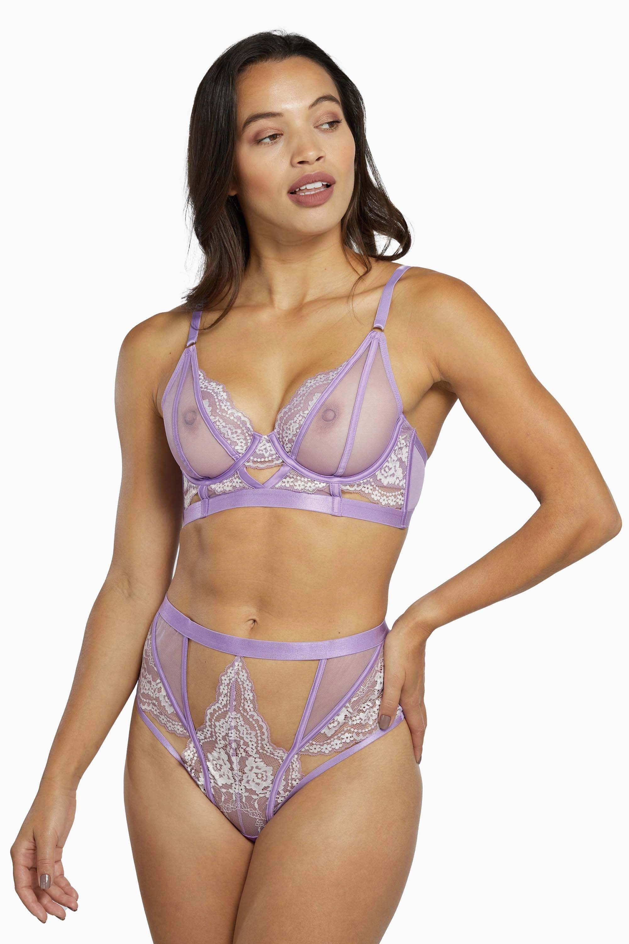Fenella Lace and Net Longline Bra Core