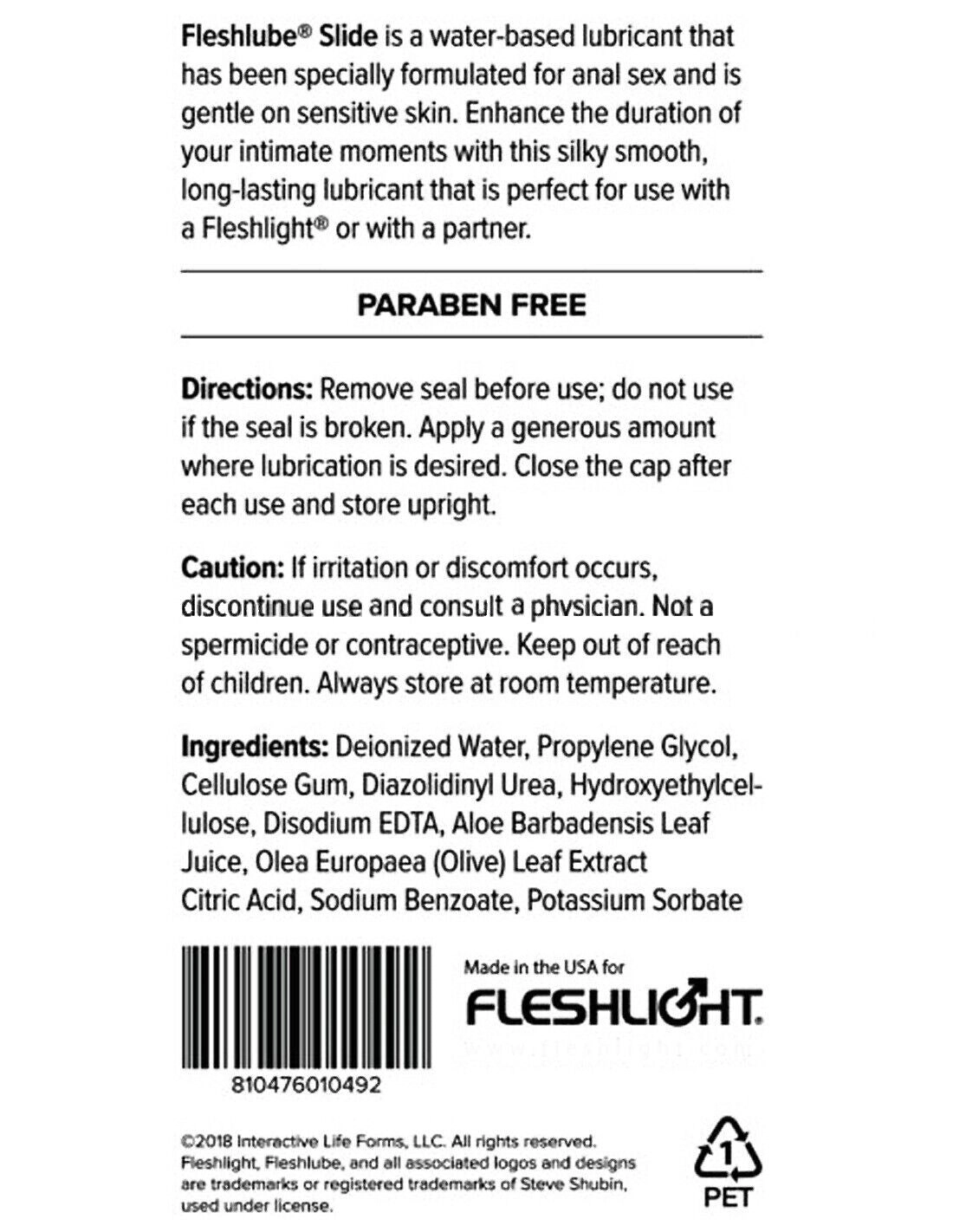 Fleshlight Fleshlube Anal Slide Lube - 100ml