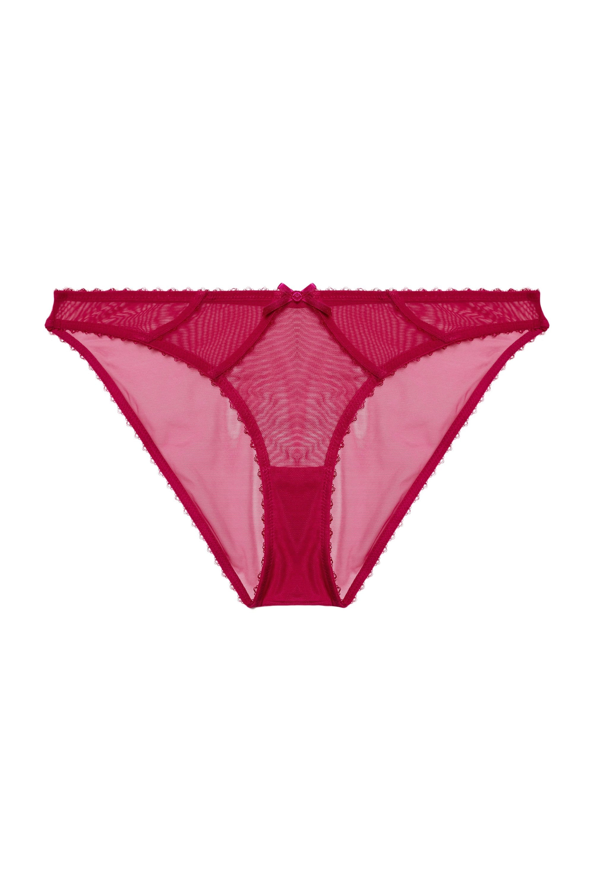 Grace Hot Pink Mesh Brazilian Brief