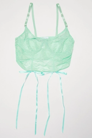Green Lace Lingerie Set