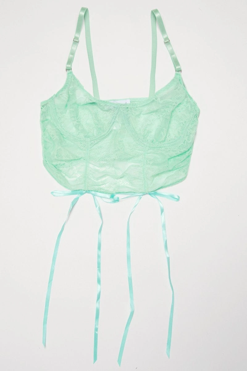 Green Lace Lingerie Set
