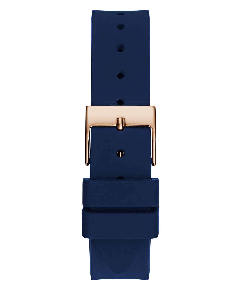 GUESS Ladies Blue Rose Gold Tone Analog Watch