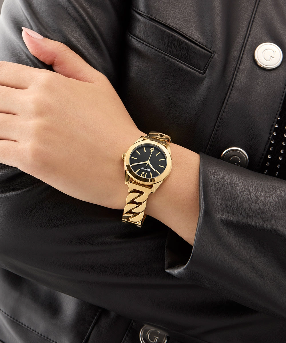 GUESS Ladies Gold Tone Analog Watch Box Set