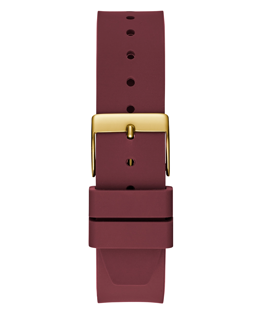 GUESS Ladies Red Gold Tone Analog Watch