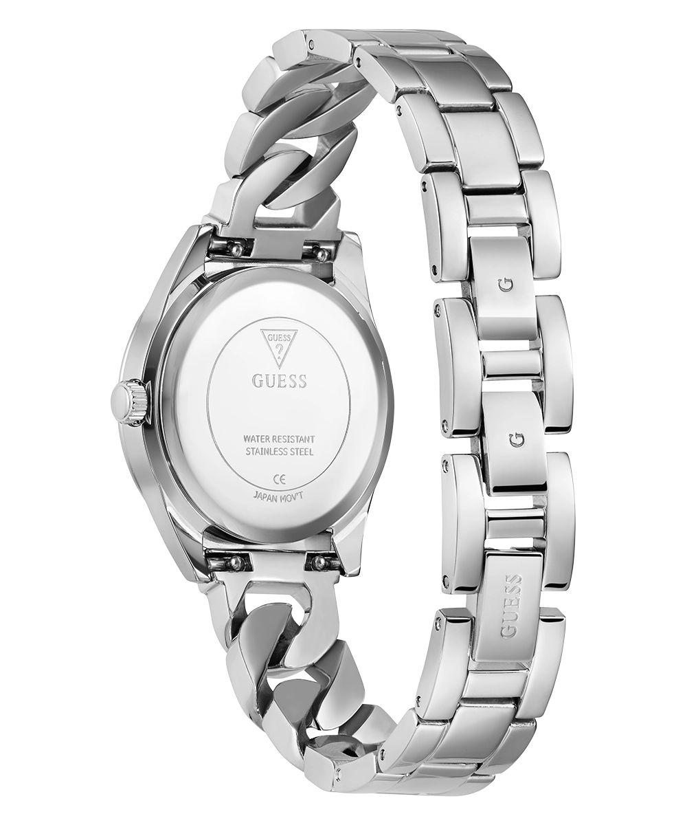 GUESS Ladies Silver Tone Analog Watch Box Set