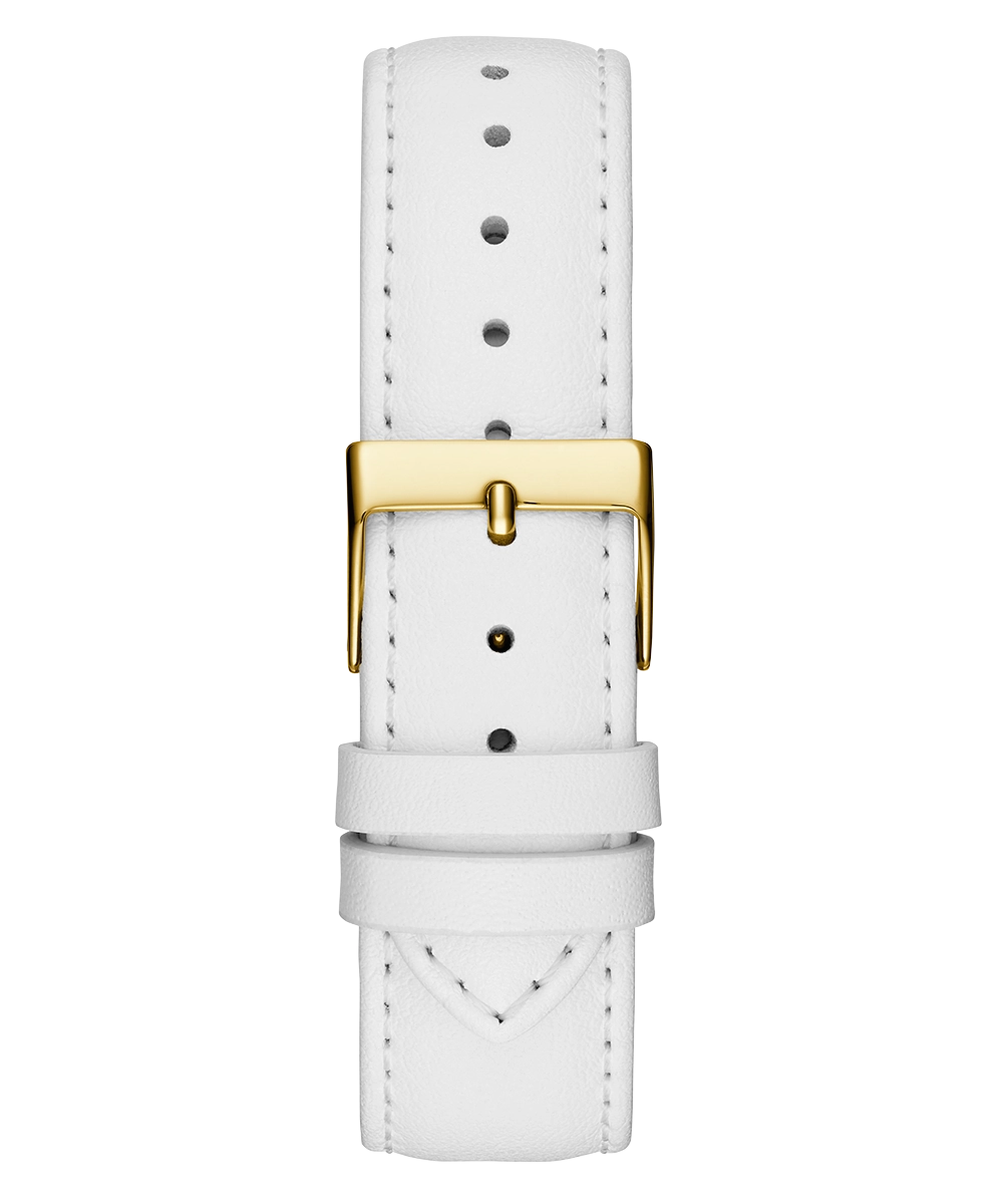GUESS Ladies White Gold Tone Analog Watch