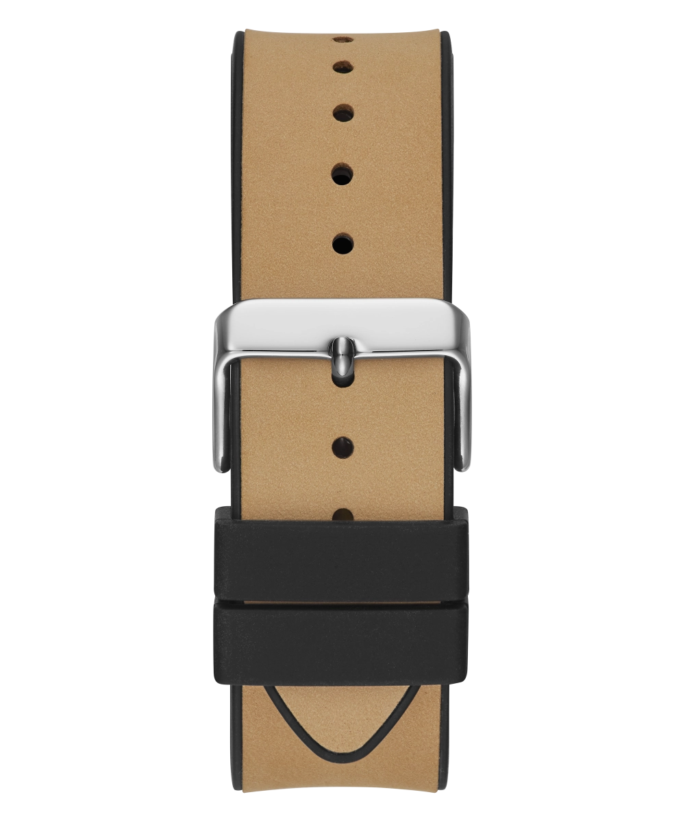GUESS Mens Beige Silver Tone Multi-function Watch