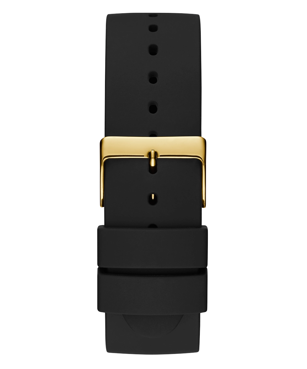 GUESS Mens Black Gold Tone Analog Watch