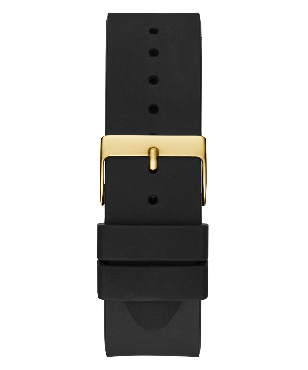 GUESS Mens Black Gold Tone Analog Watch