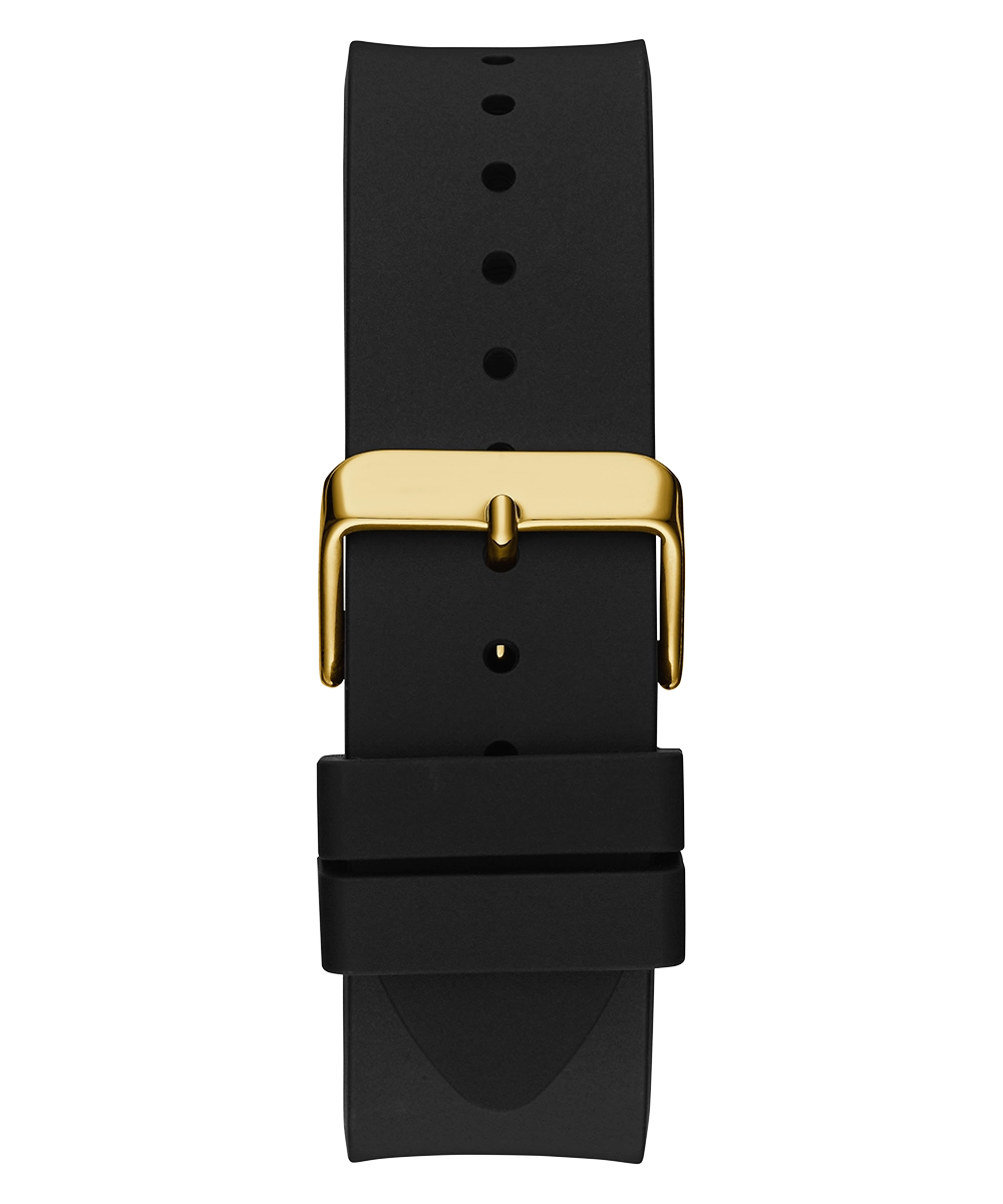 GUESS Mens Black Gold Tone Analog Watch