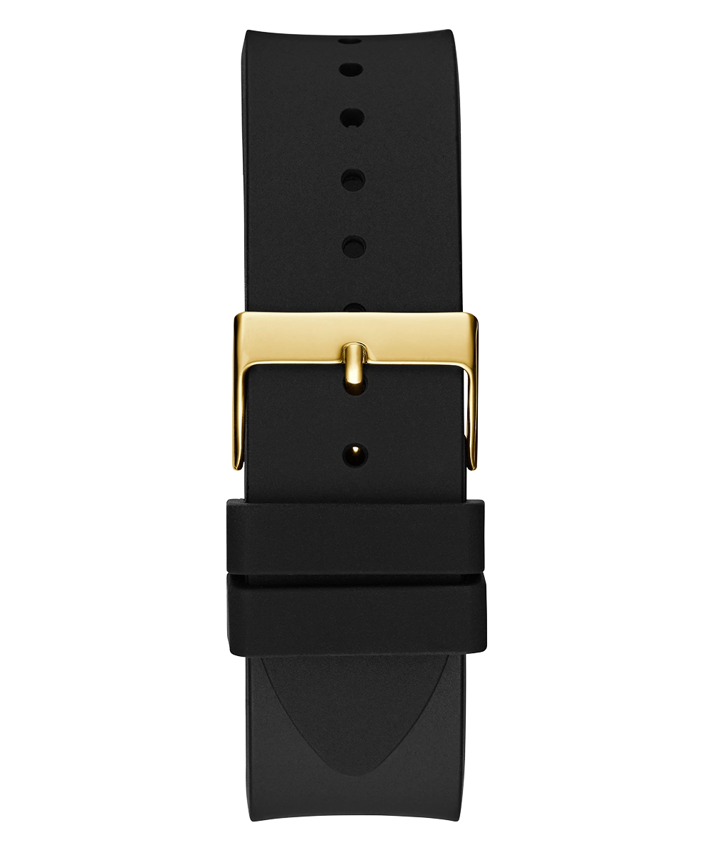 GUESS Mens Black Gold Tone Analog Watch