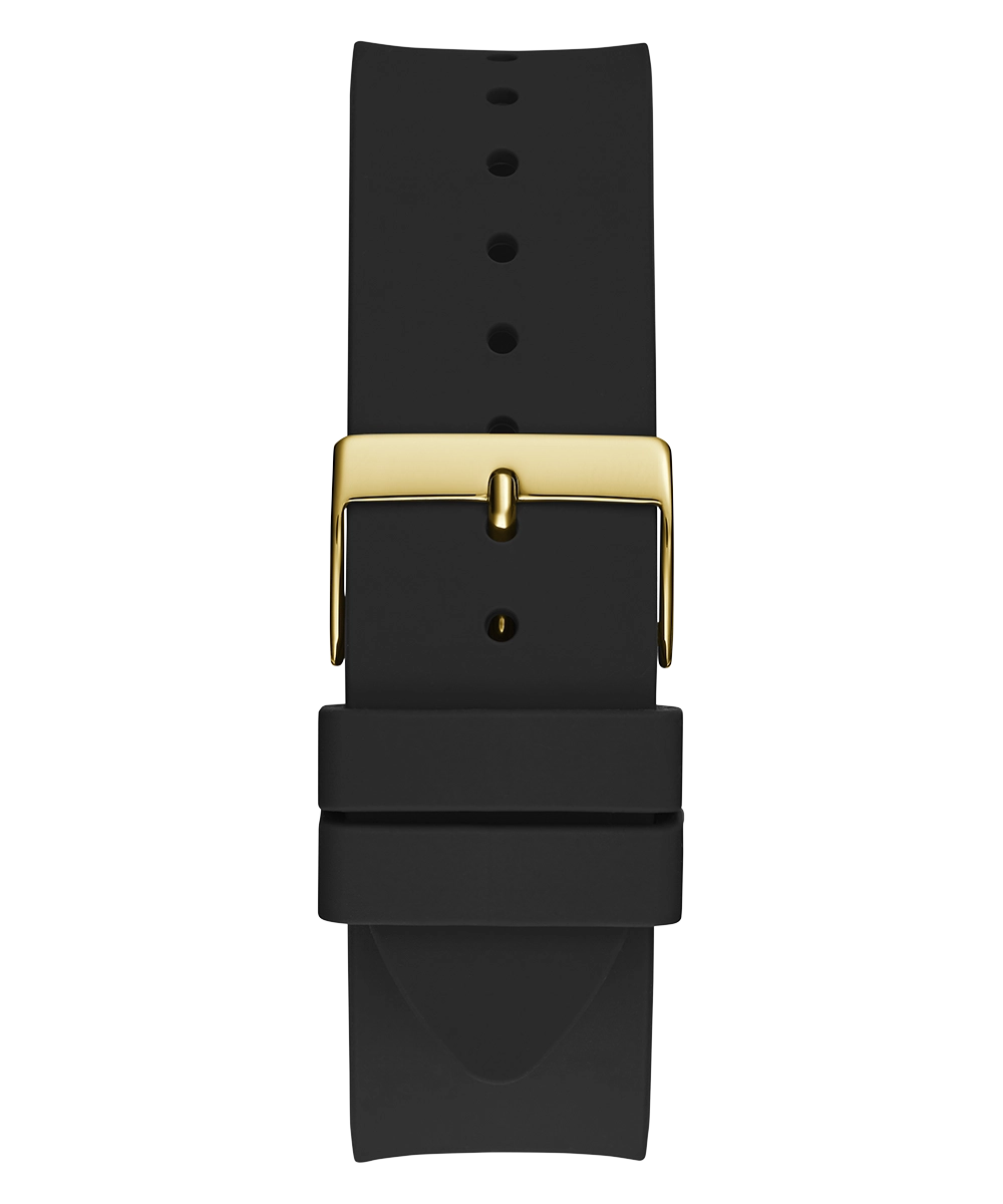 GUESS Mens Black Gold Tone Analog Watch