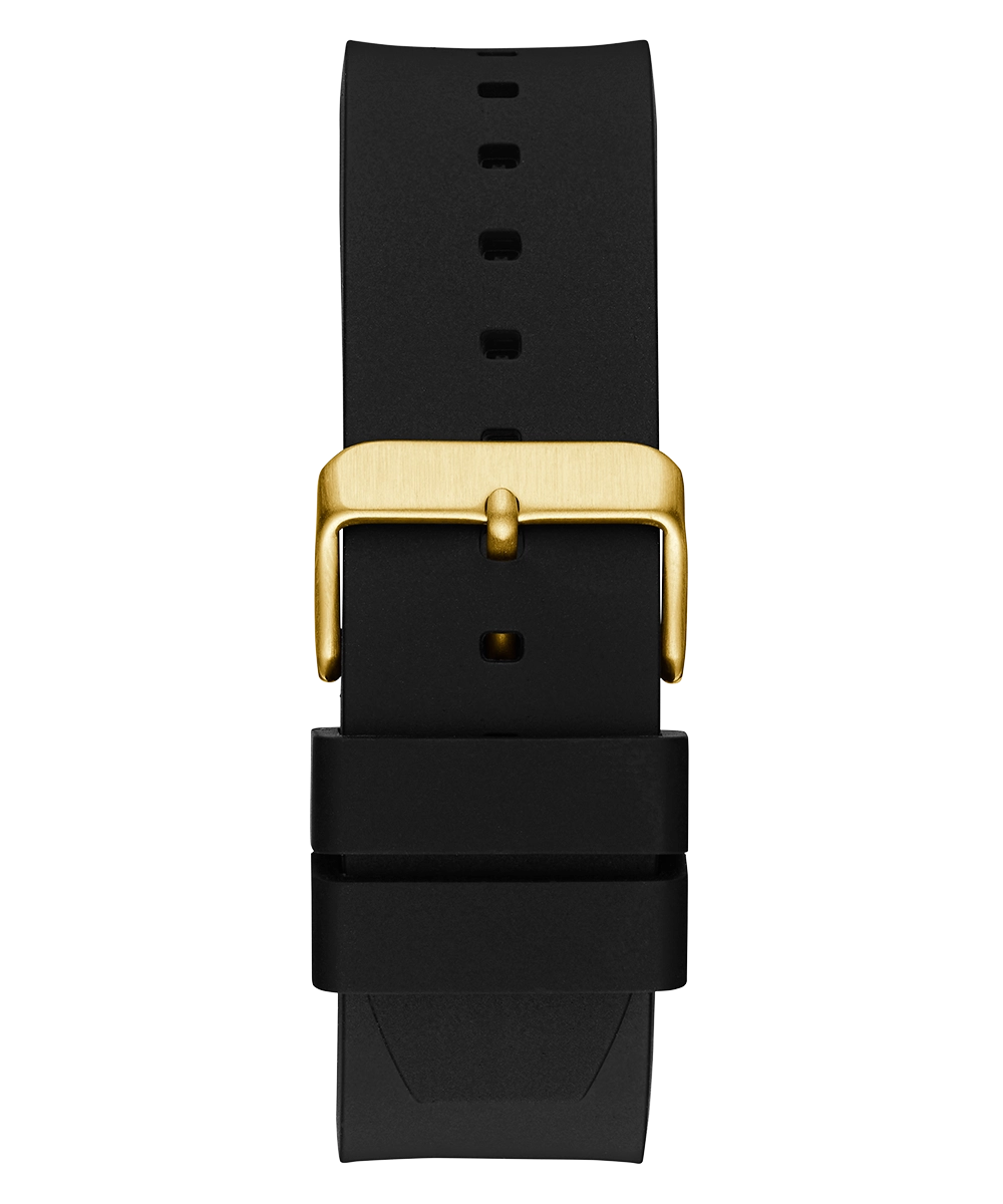 GUESS Mens Black Gold Tone Analog Watch