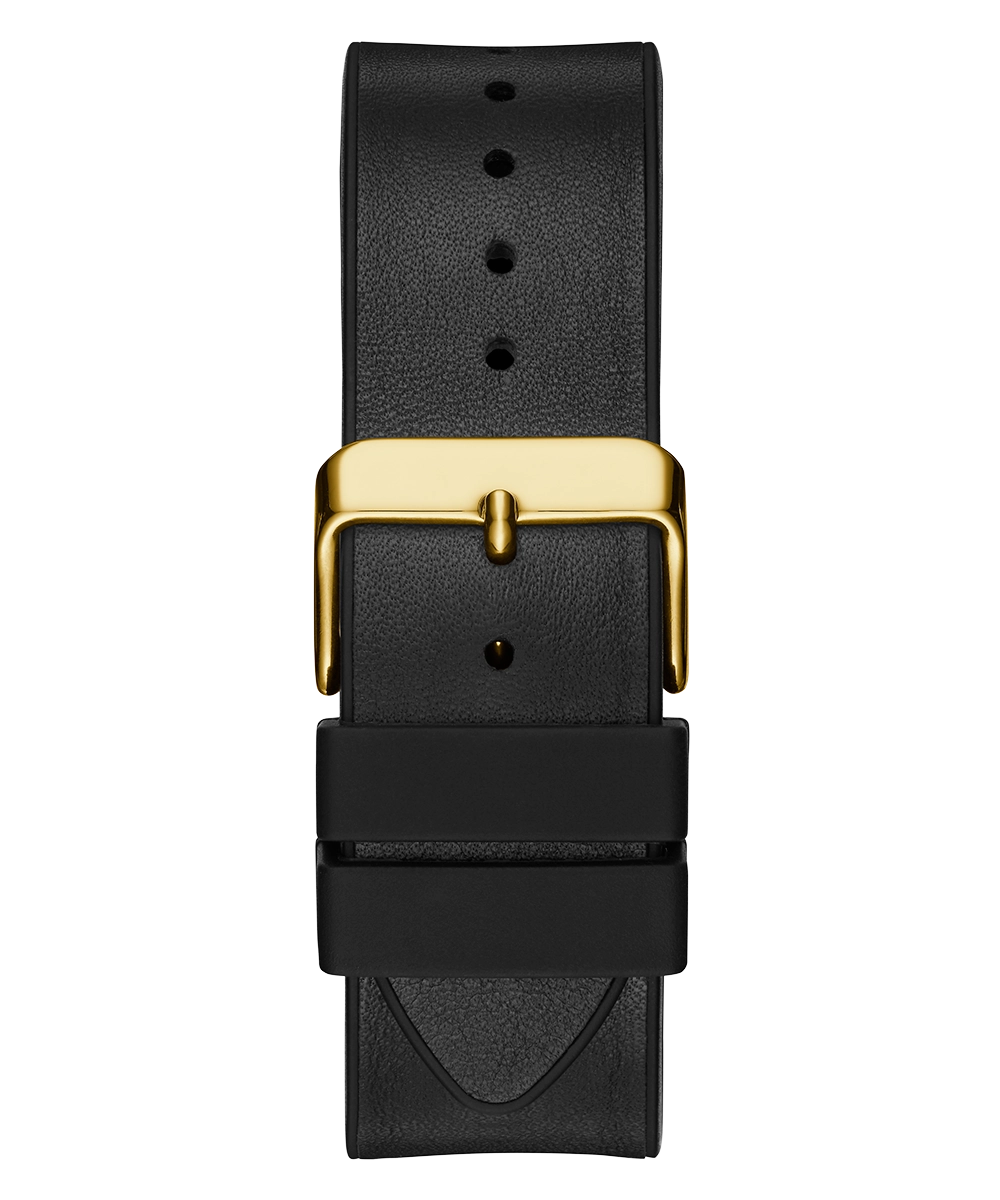 GUESS Mens Black Gold Tone Multi-function Watch