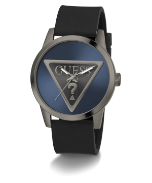 GUESS Mens Black Gunmetal Analog Watch