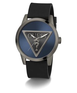 GUESS Mens Black Gunmetal Analog Watch
