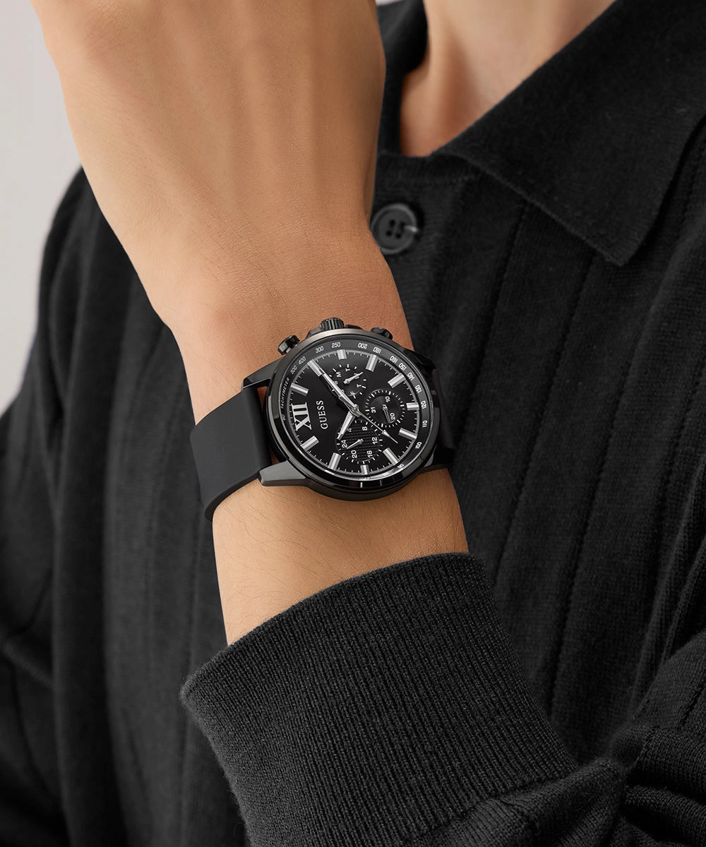 GUESS Mens Black Multi-function Watch