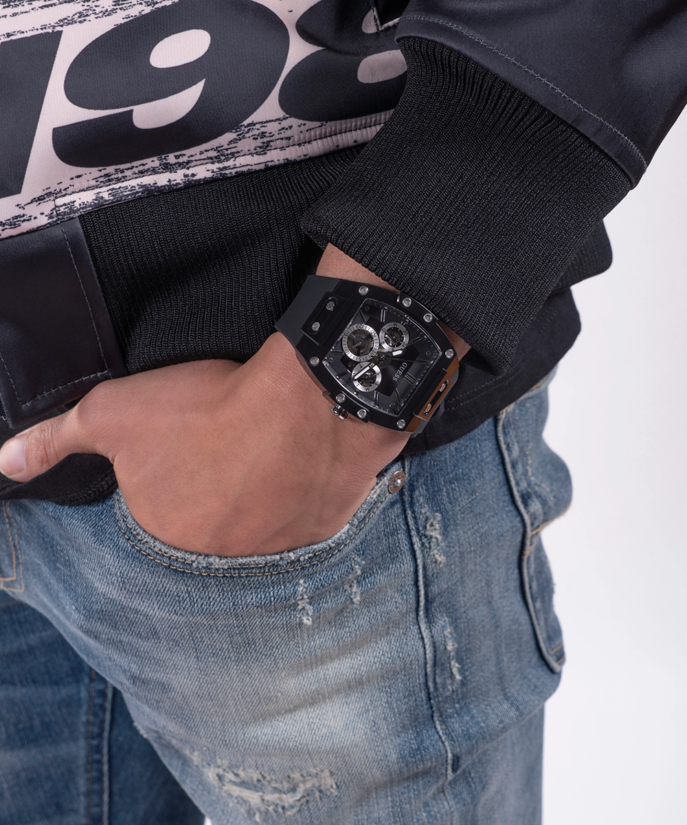 GUESS Mens Black Multi-function Watch