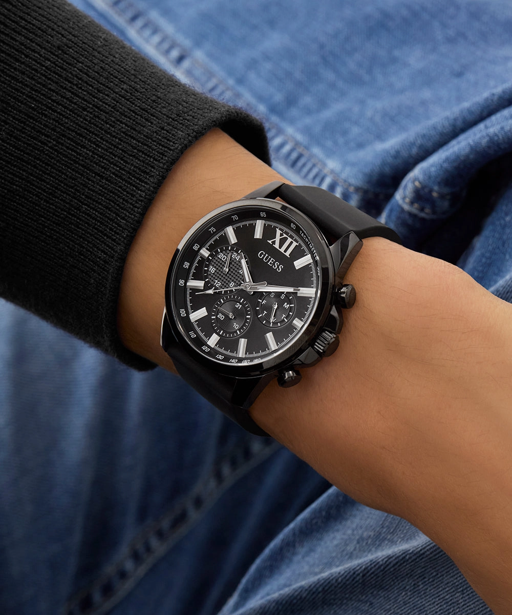 GUESS Mens Black Multi-function Watch