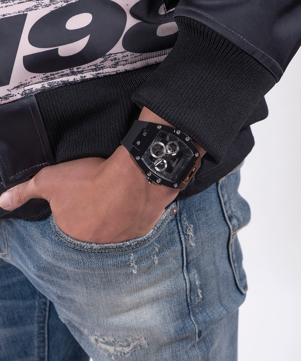 GUESS Mens Black Multi-function Watch