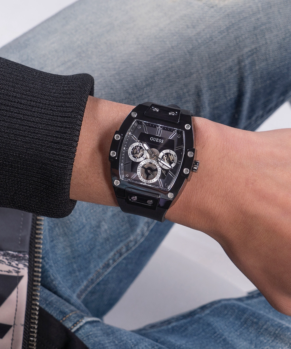 GUESS Mens Black Multi-function Watch