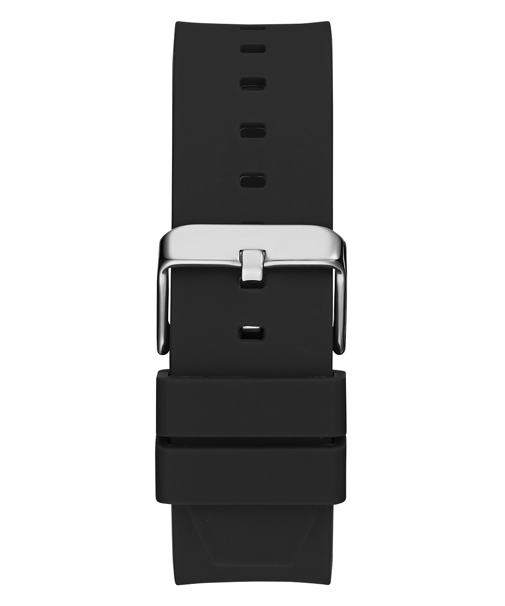 GUESS Mens Black Silver Tone Multi-function Watch