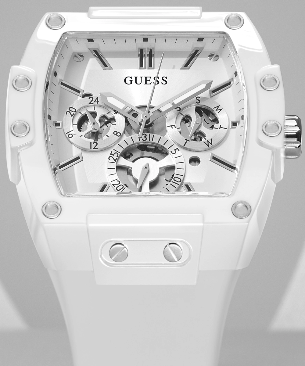 GUESS Mens White Multi-function Watch