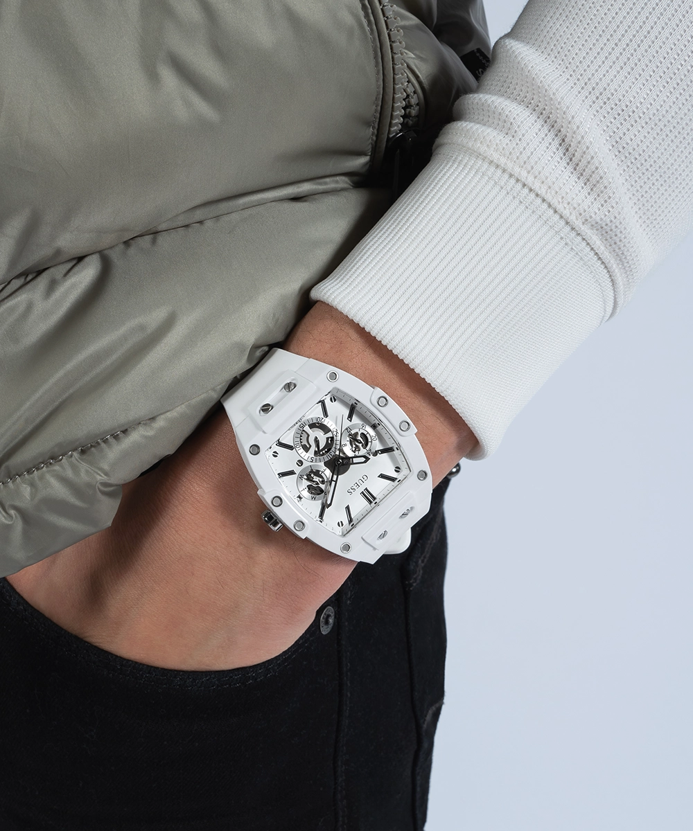 GUESS Mens White Multi-function Watch