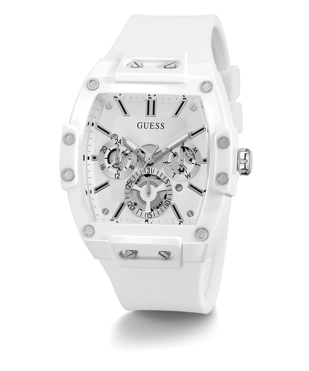 GUESS Mens White Multi-function Watch