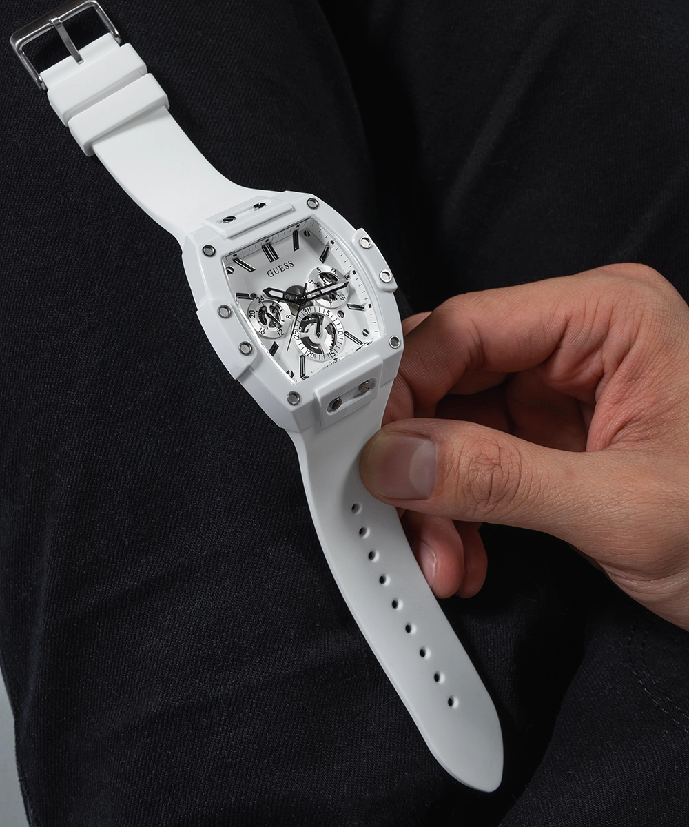 GUESS Mens White Multi-function Watch