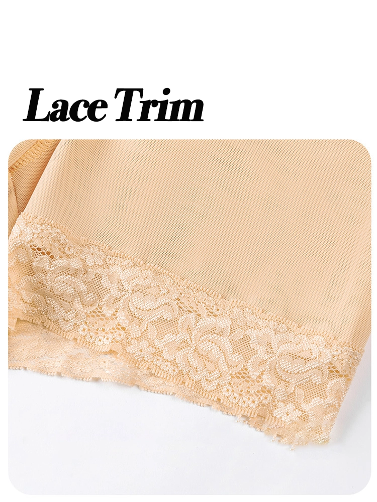 High Waist Lace Trim Butt-enhancing Shaping Shorts
