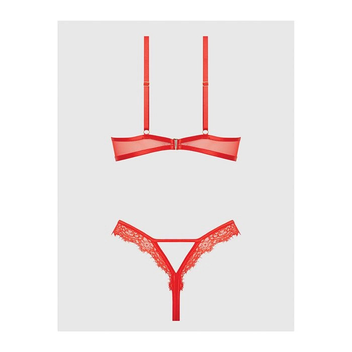 House of Desire Queen Nadia Lace & Mesh Cutout Teddy Grenadine Orange