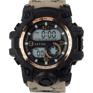 Invicta Unisex Digital Watch - Activa Cold Light Tan Silicone Strap Alarm | ACW435-005