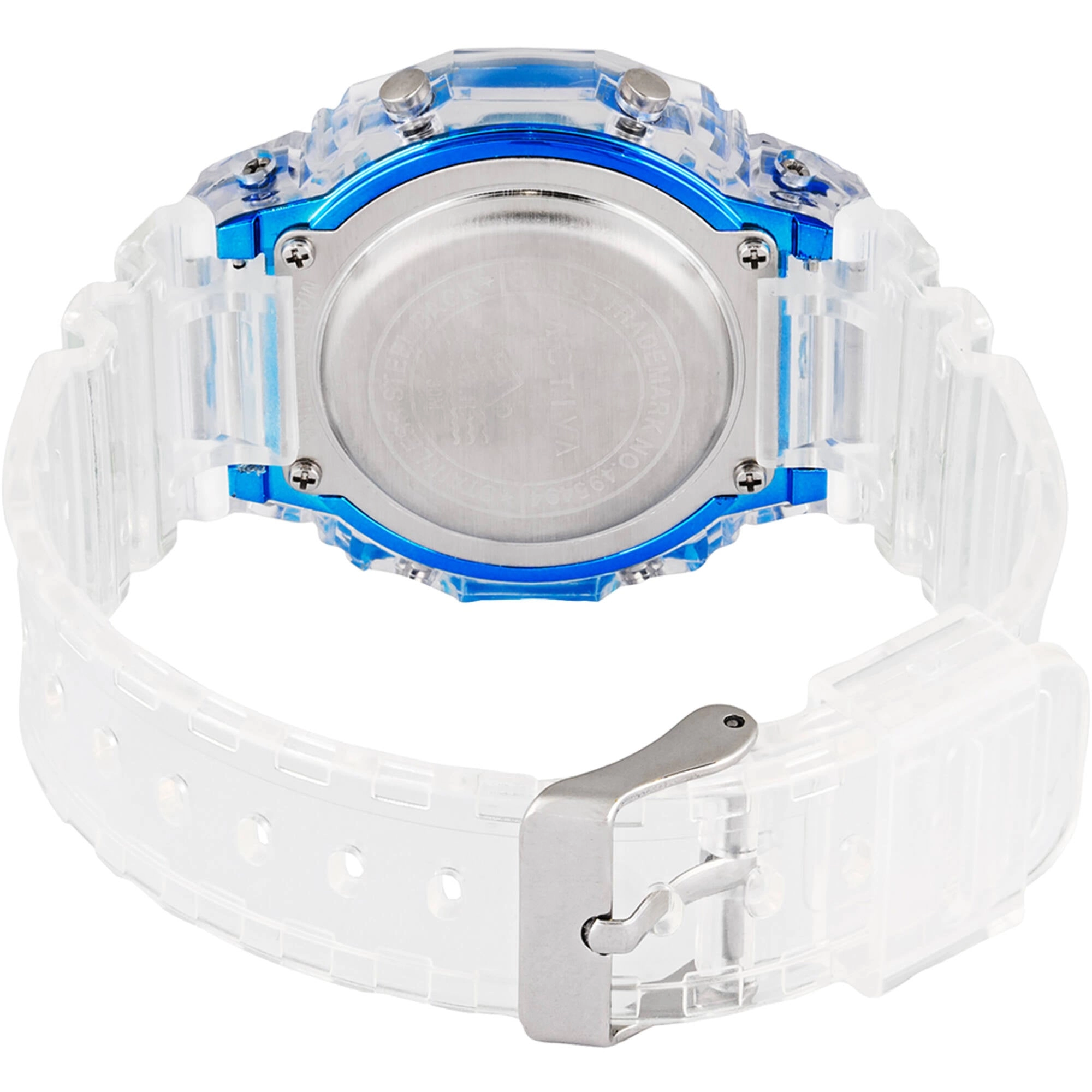 Invicta Unisex Watch - Activa Digital Blue Dial Transparent Strap | ACW424-007