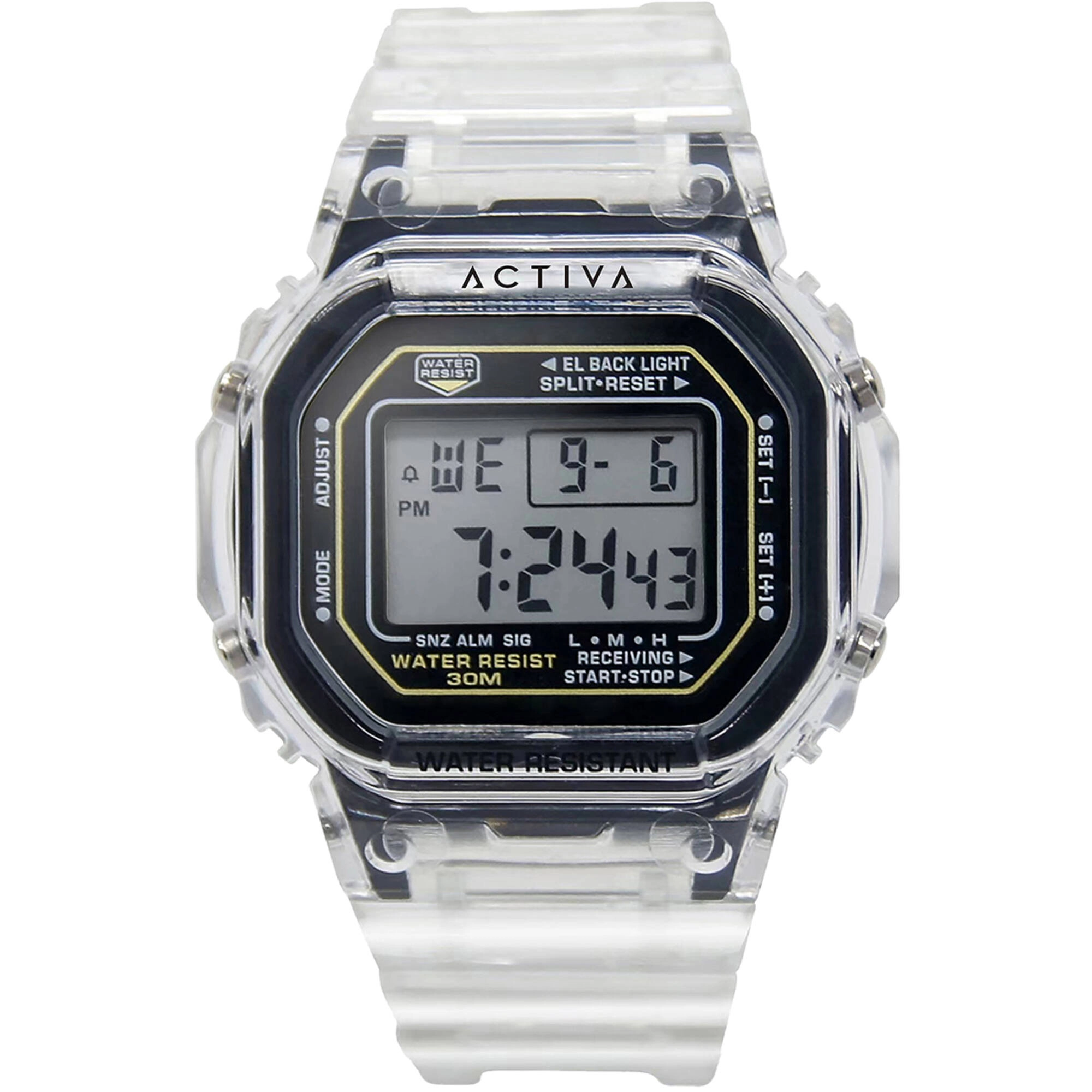 Invicta Unisex Watch - Activa Digital Dial Transparent Silicone Strap | ACW424-004