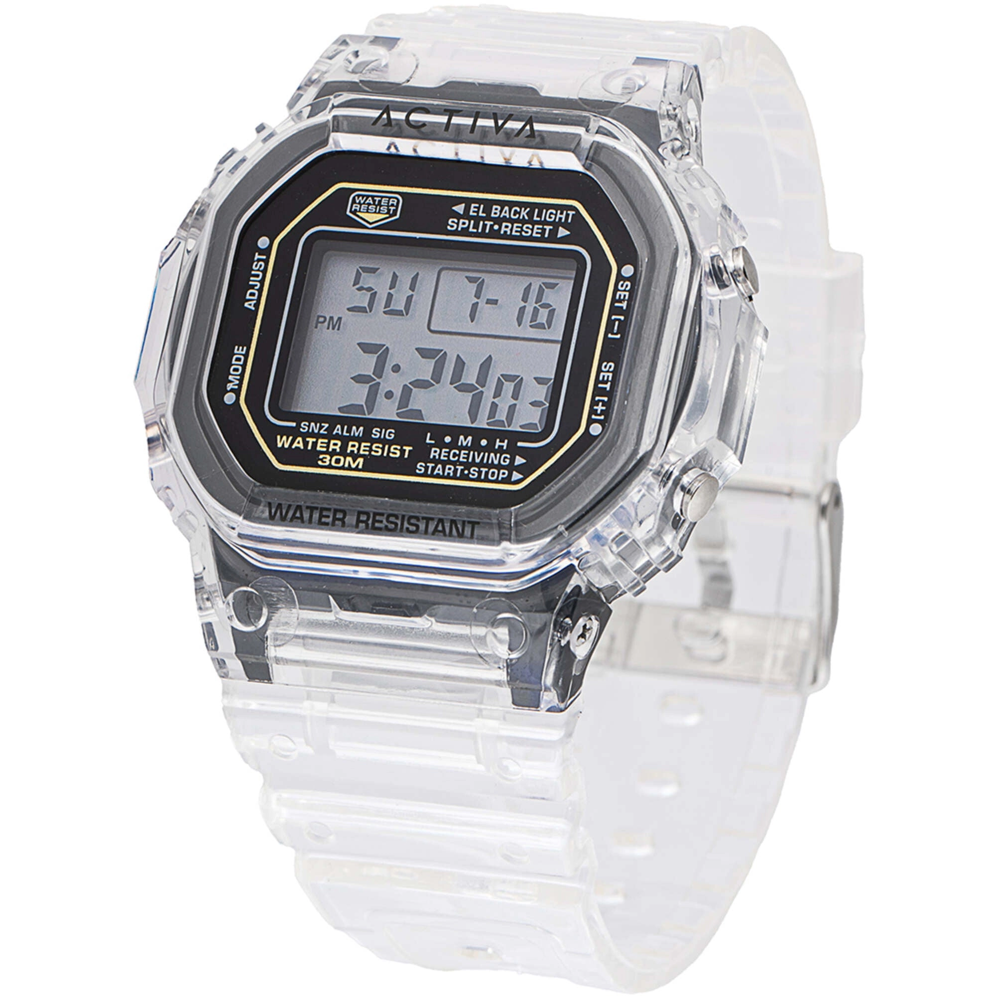 Invicta Unisex Watch - Activa Digital Dial Transparent Silicone Strap | ACW424-004