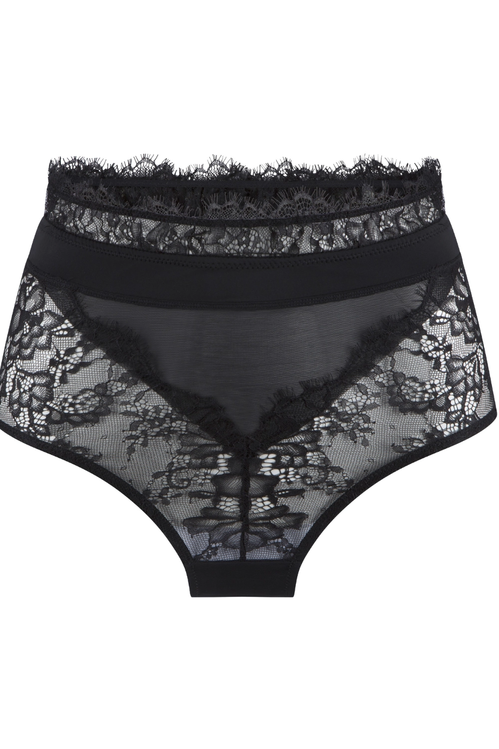 Lace & Mesh High Waist Brief, Size XS (UK 8)