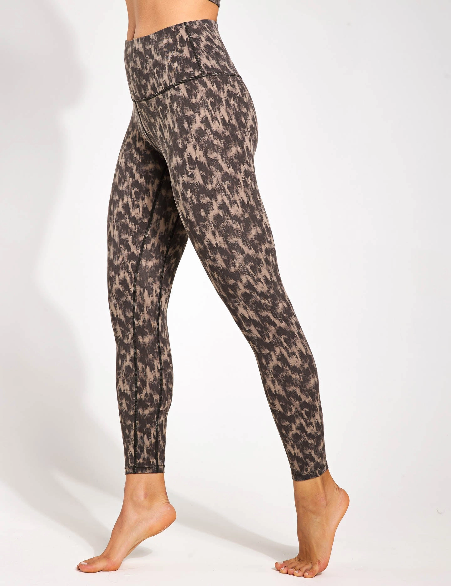 Let's Move High Waisted Legging 25" - Abstract Motion Texture
