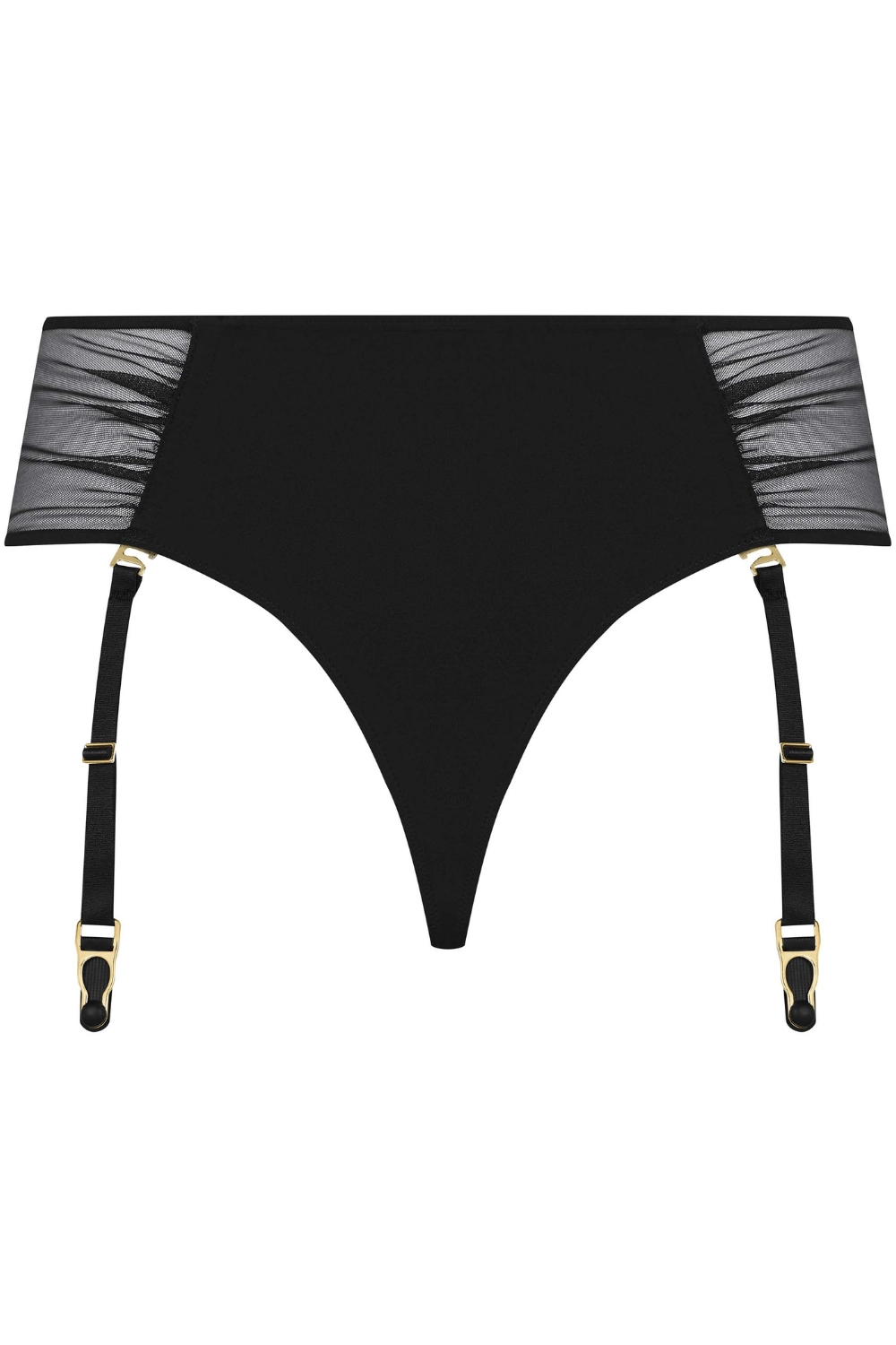 Nuit Fauve Openable High Waist Suspender Tanga