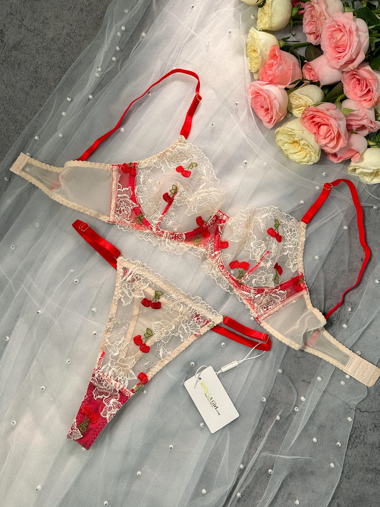 Red Cherry Lingerie Set