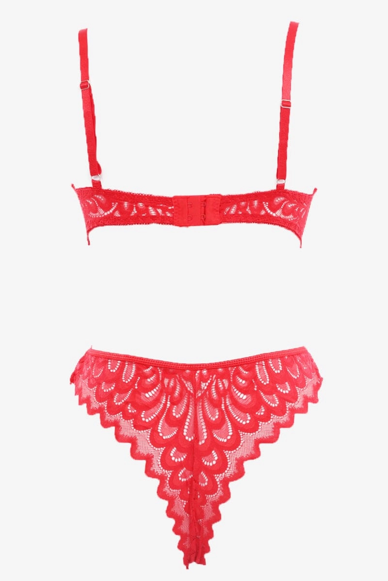 Red Lace Lingerie Set