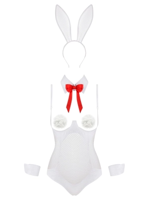 Sexy Bunny Lingerie Set (White)