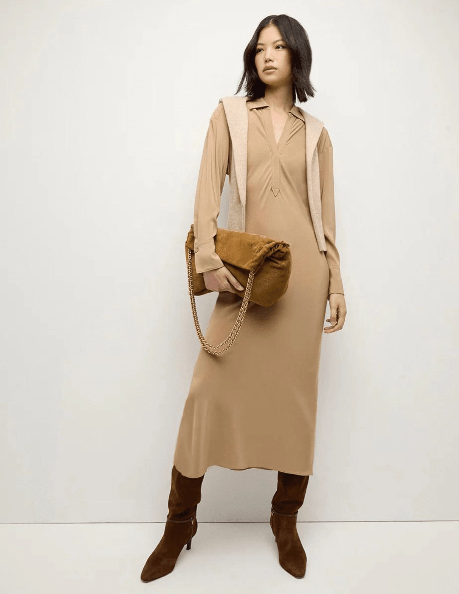 Veronica Beard Liberty Long Sleeve Midi Dress