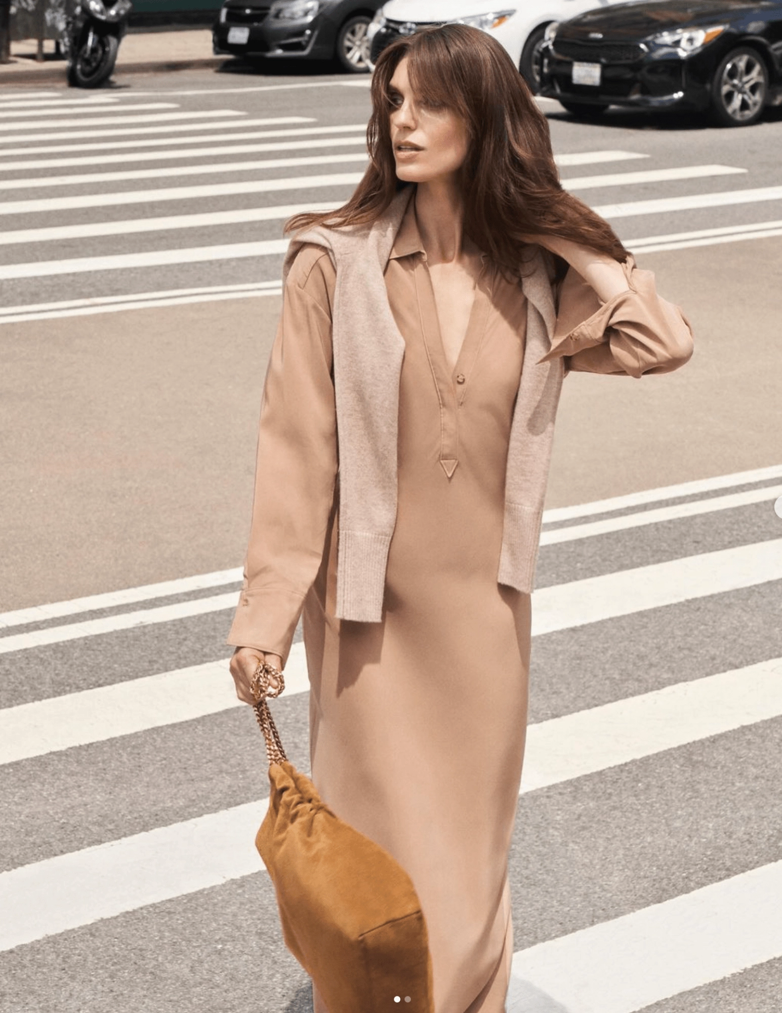 Veronica Beard Liberty Long Sleeve Midi Dress